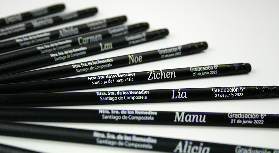 lapiz personalizado como regalos graduaciones primaria, infantil...