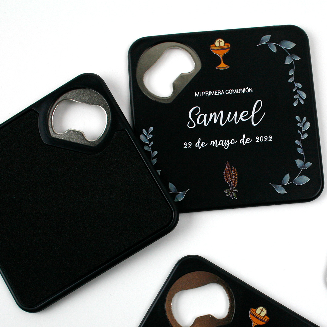 posavasos abridor para regalar en comuniones