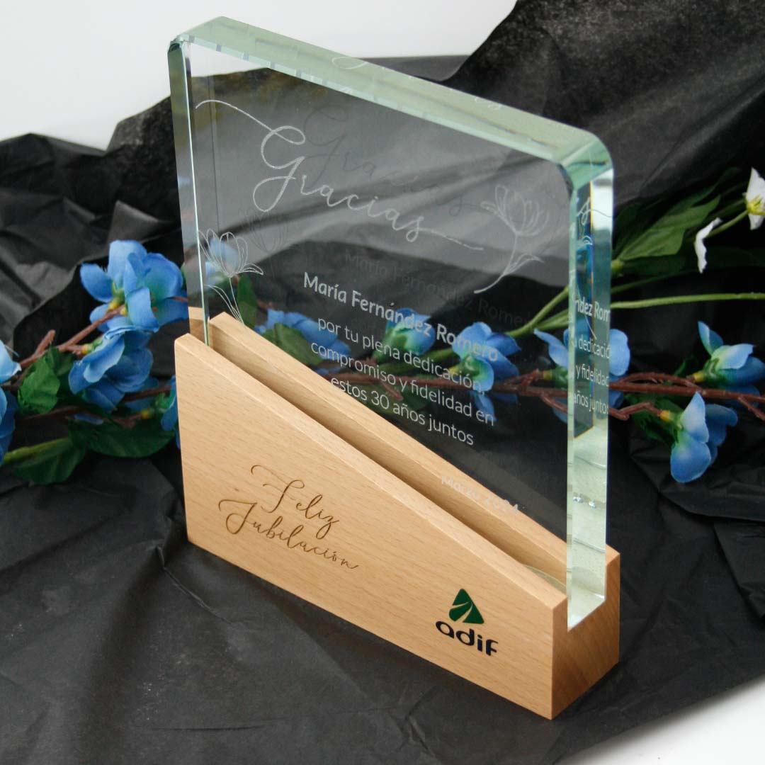placa homenaje personalizada