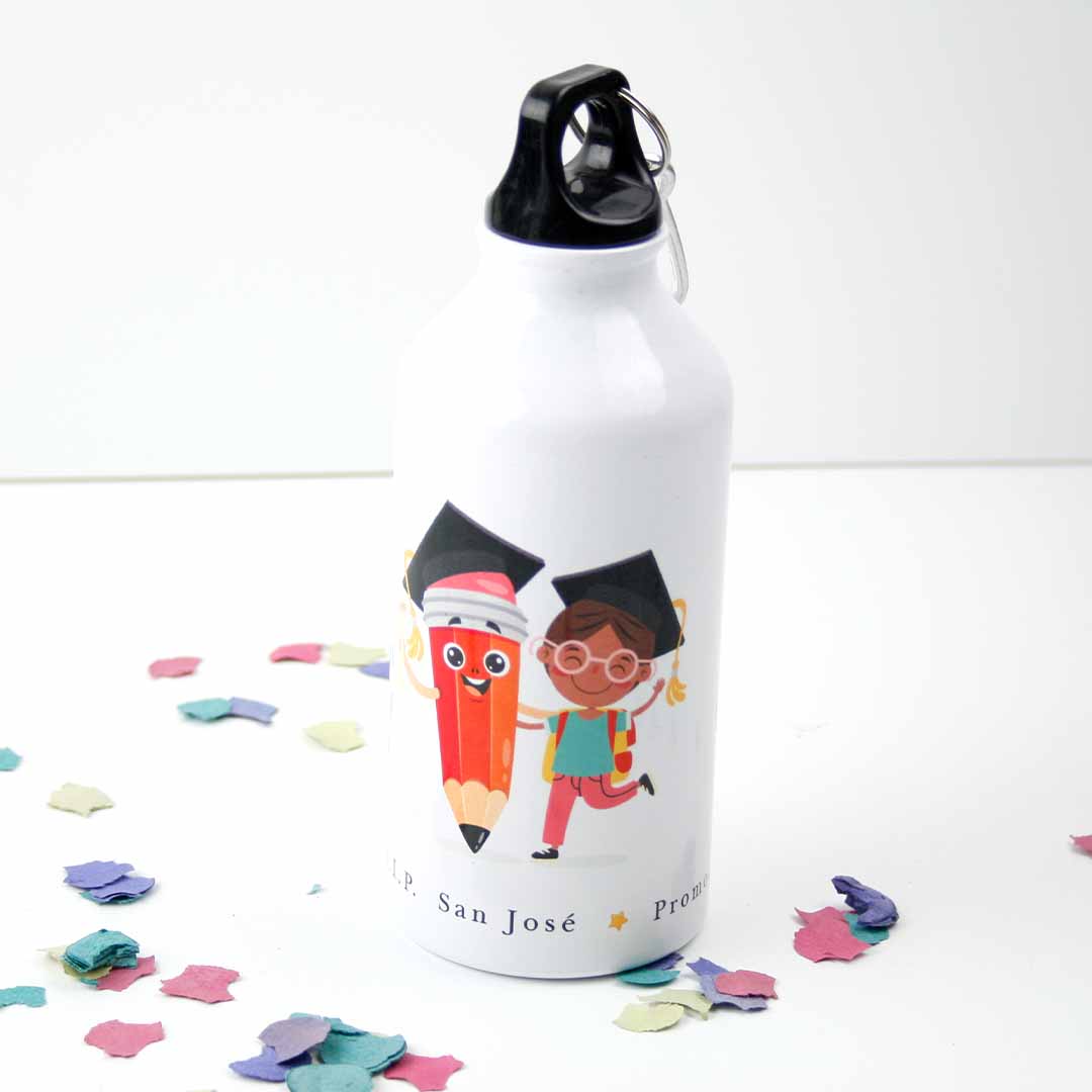 botella de agua personalizada como regalo de graduación