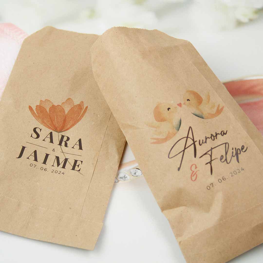 bolsa kraft detalles boda pequeñas