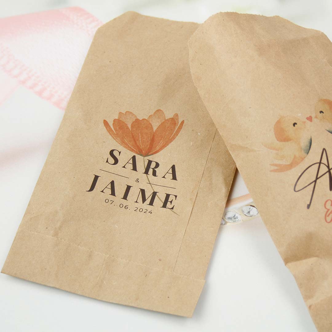 bolsa kraft pequeña para bodas