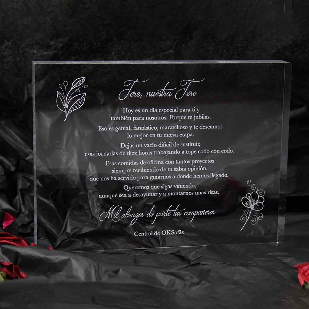 placa jubilación texto