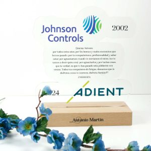 placa conmemorativa jubilacion con texto
