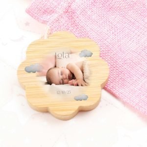 abridor bautizo con imán personalizado a todo color con foto del bebé