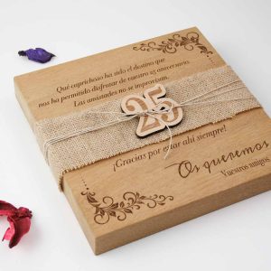 placa bodas de plata personalizada
