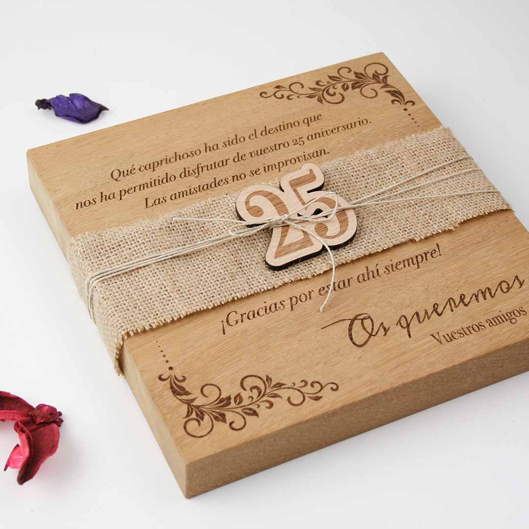 placa-bodas-plata-01 placa bodas de plata personalizada