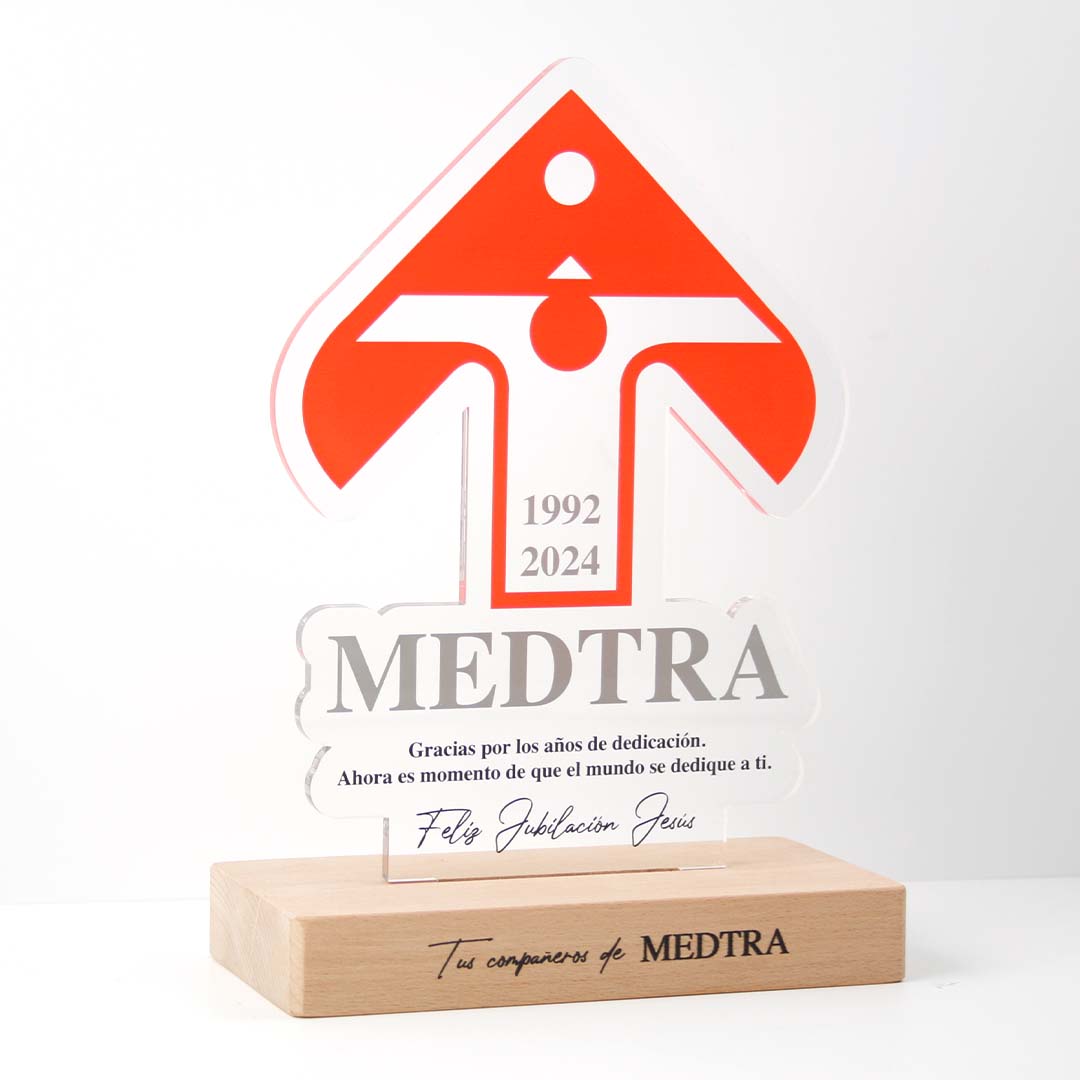 placa personalizada para jubilación