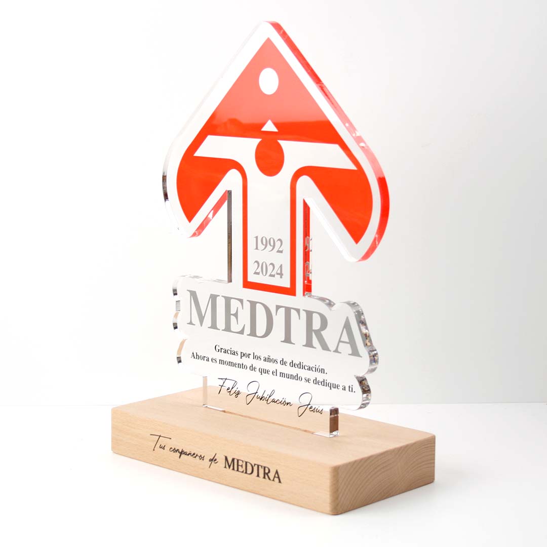 placa conmemorativa moderna personalizada a color