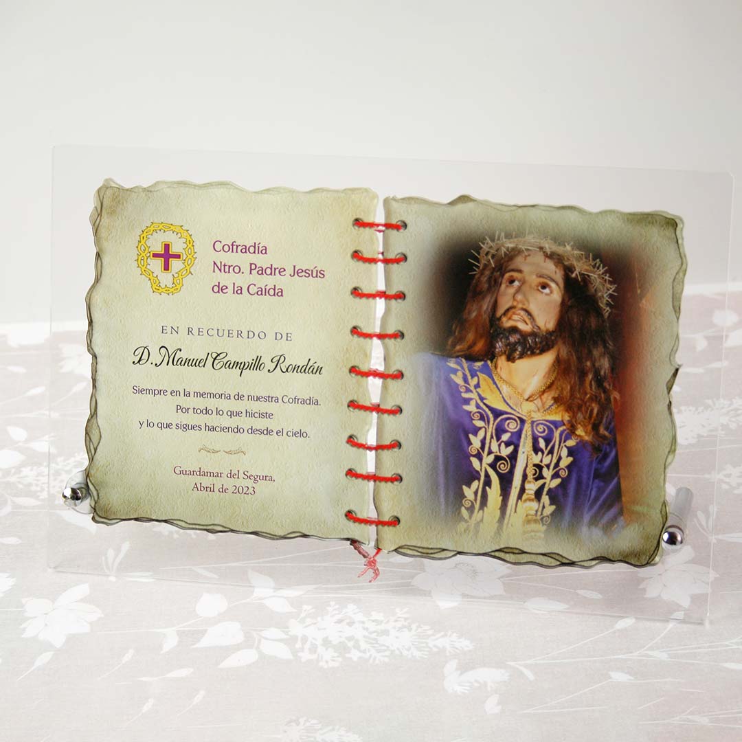 placa homenaje postumo personalizada