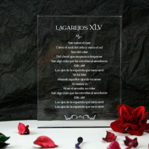 placa grabada personalizada poema