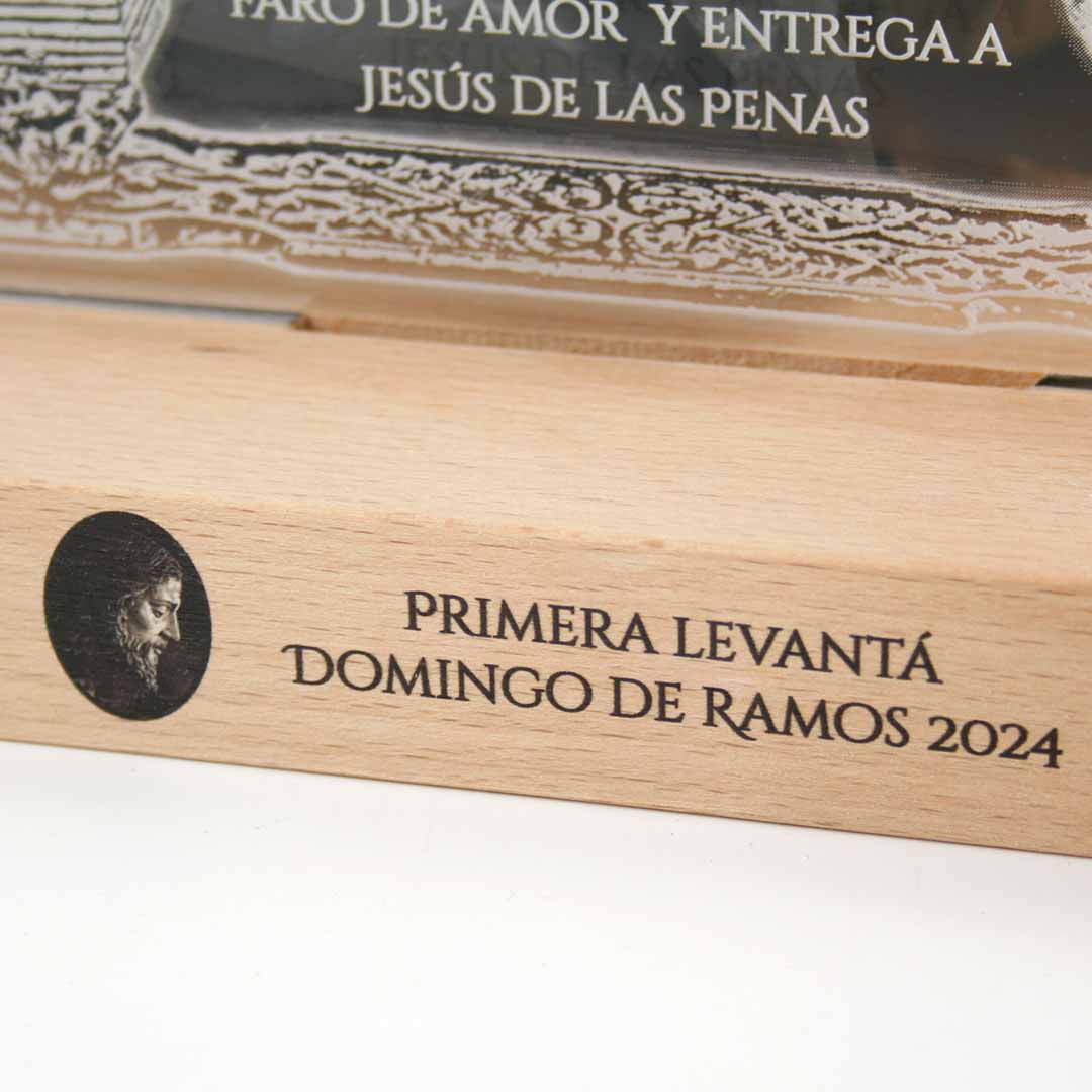 placa de homenaje personalizada cofrade
