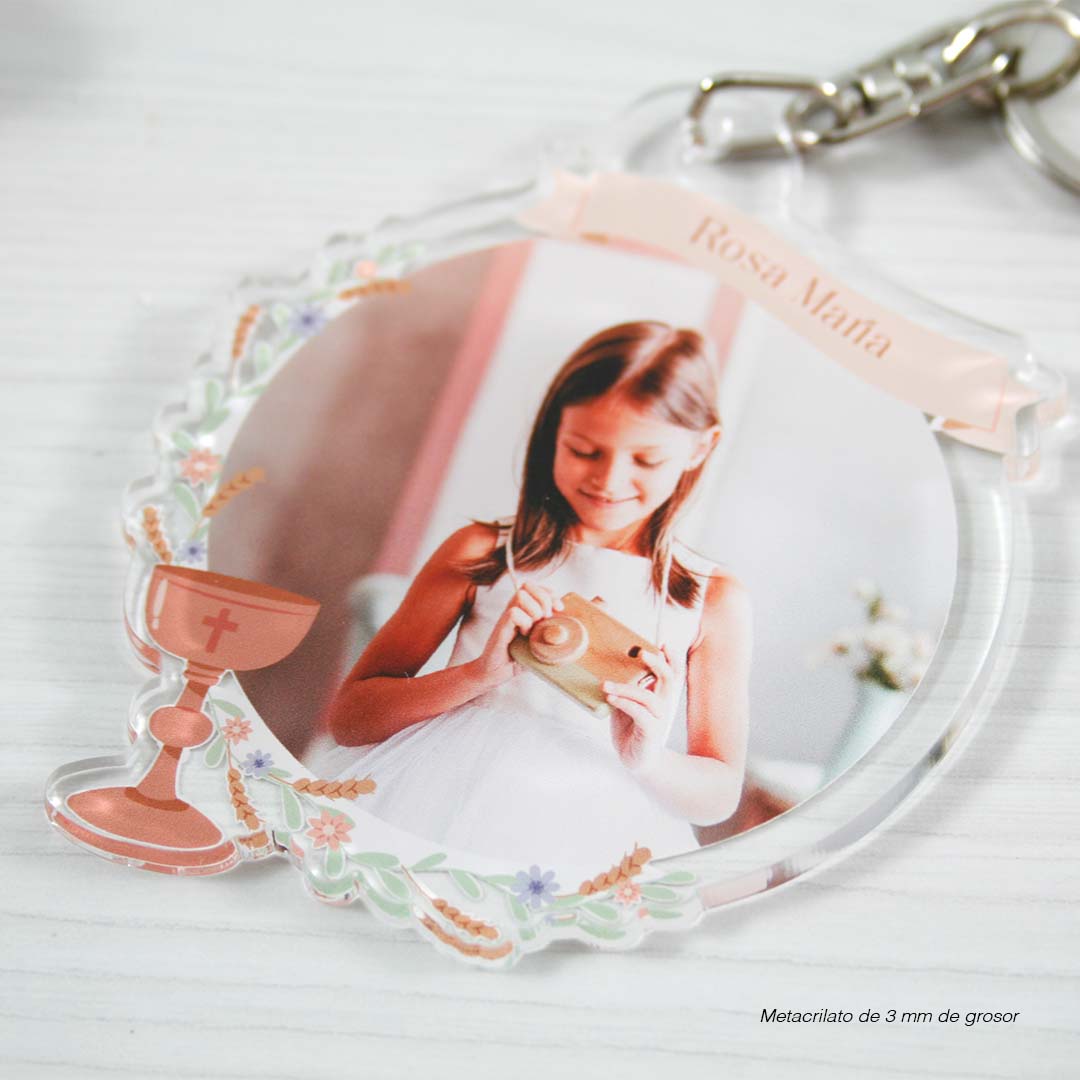 llaveros como detalles comunión personalizados