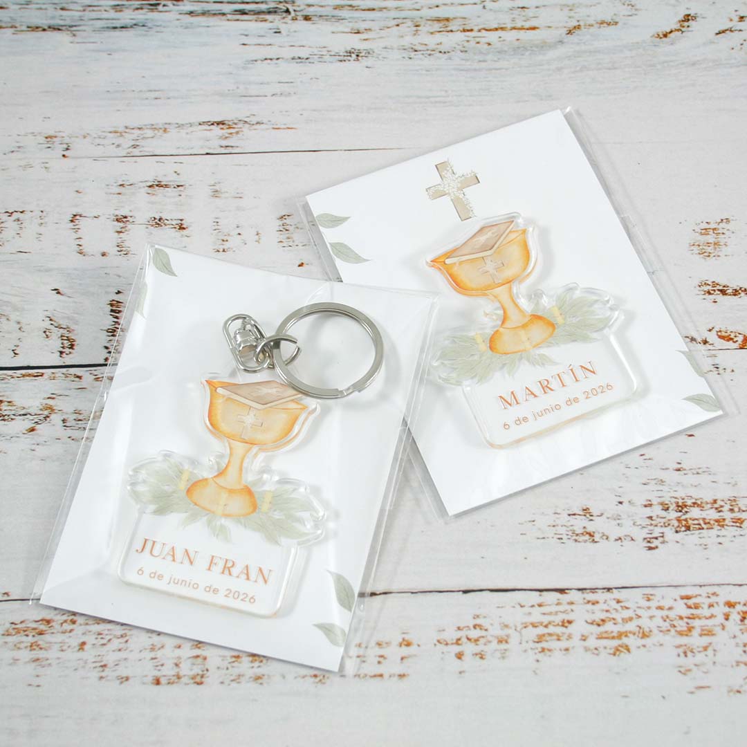 imanes y llaveros personalizados para regalar en primera comunion