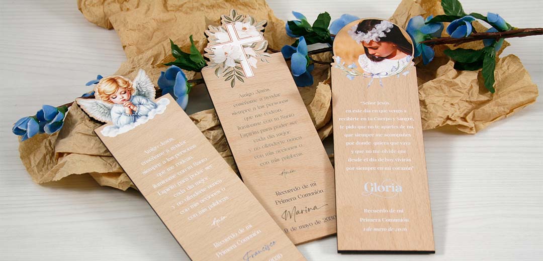 marcapaginas-madera-comunion-1 marcapaginas de madera personalizados como detalles para invitados de comuniones