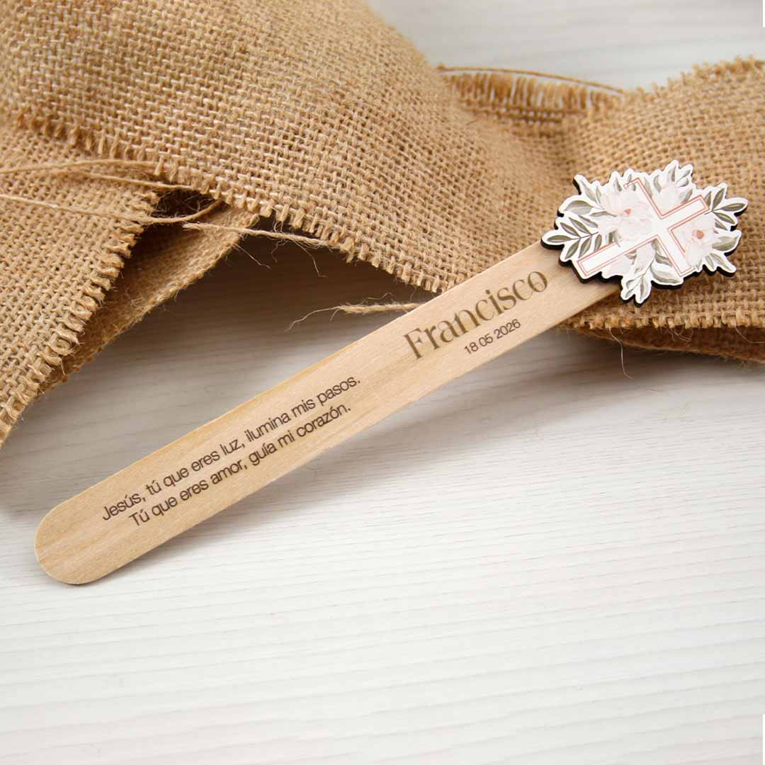 marcapaginas personalizado comunion cruz