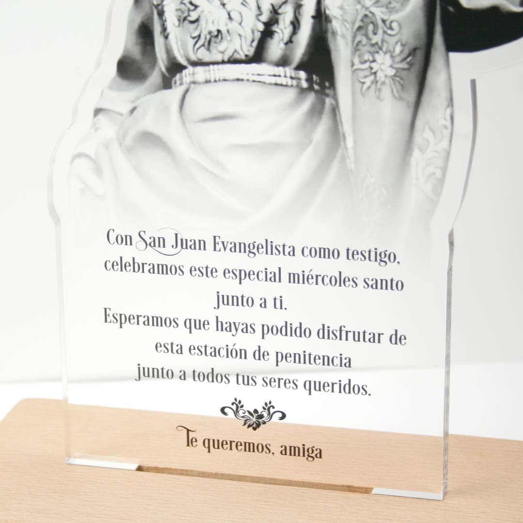 placa conmemorativa semana santa grabada