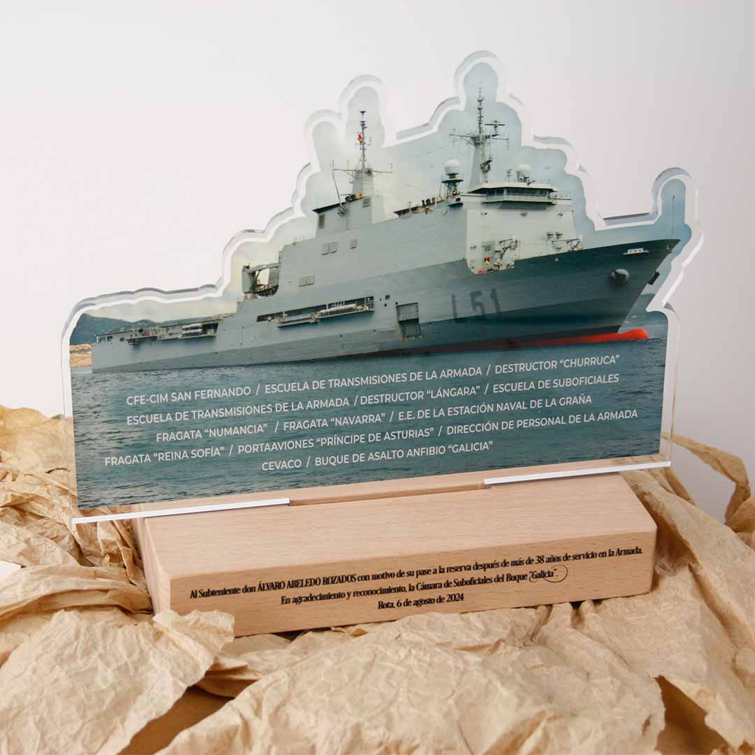 placa de reconocimiento militar