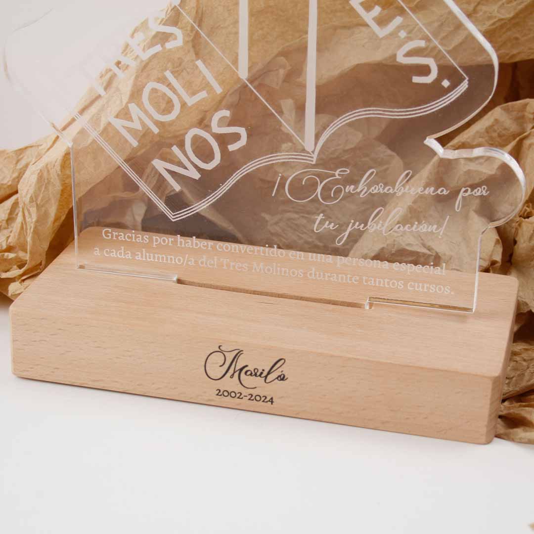 regalo jubilacion profesor personalizado