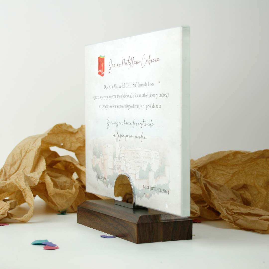placa agradecimiento maestros personalizada