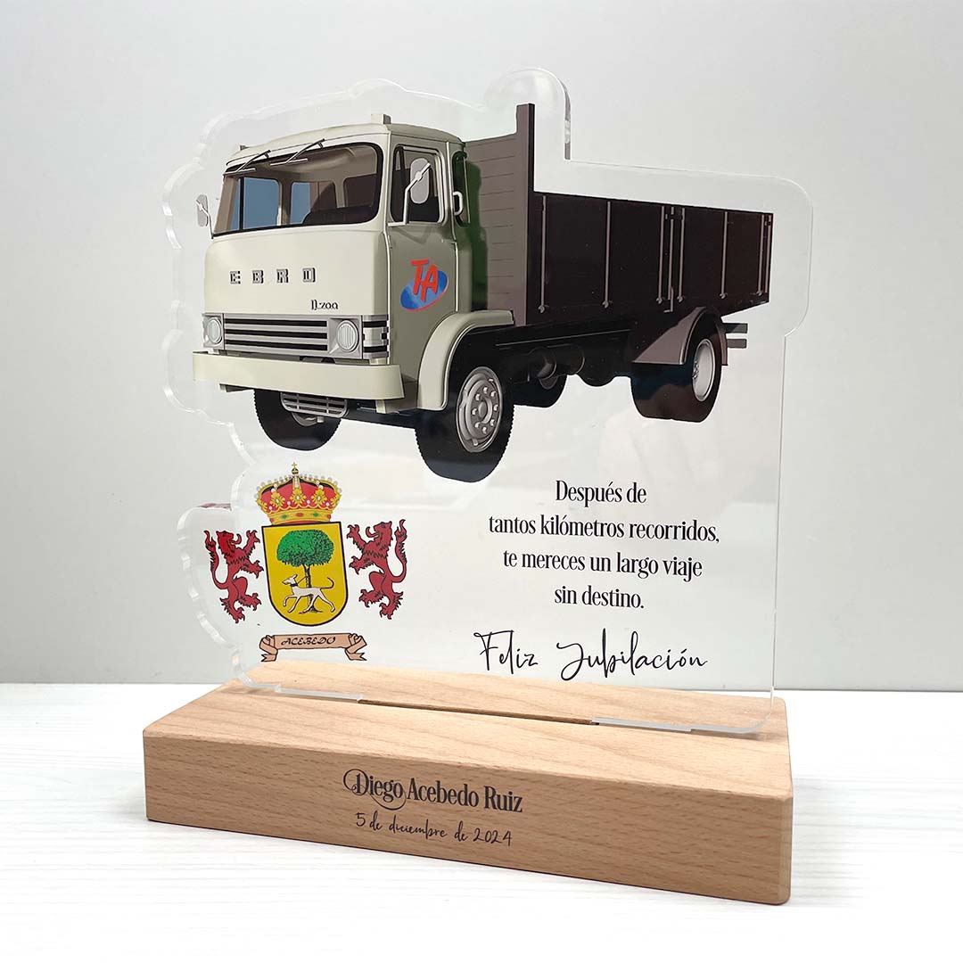 placa-regalos-camionero-01 placa personalizada para jubilación