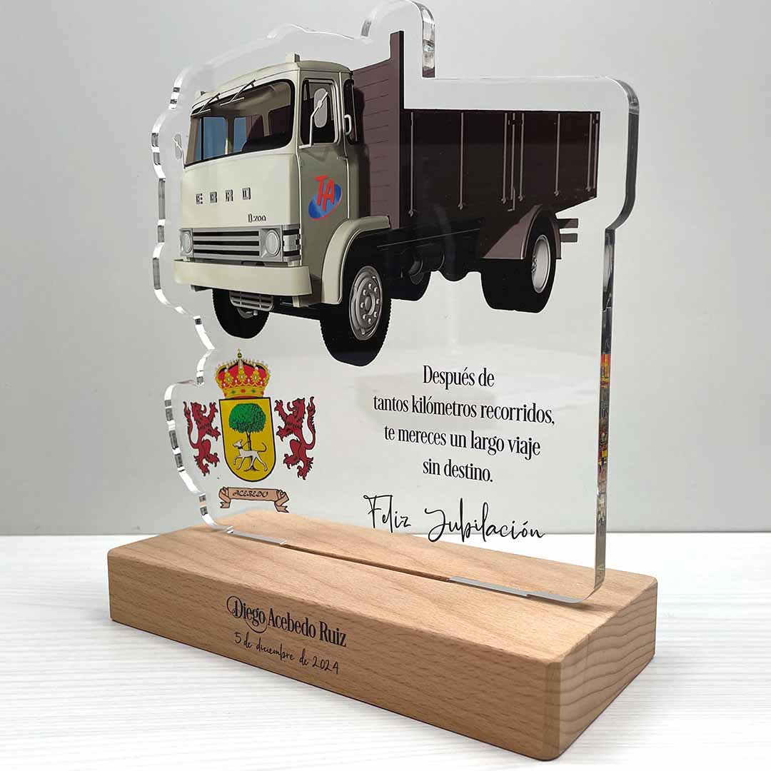 placa-regalos-camionero-02 regalos para un camionero por jubilación