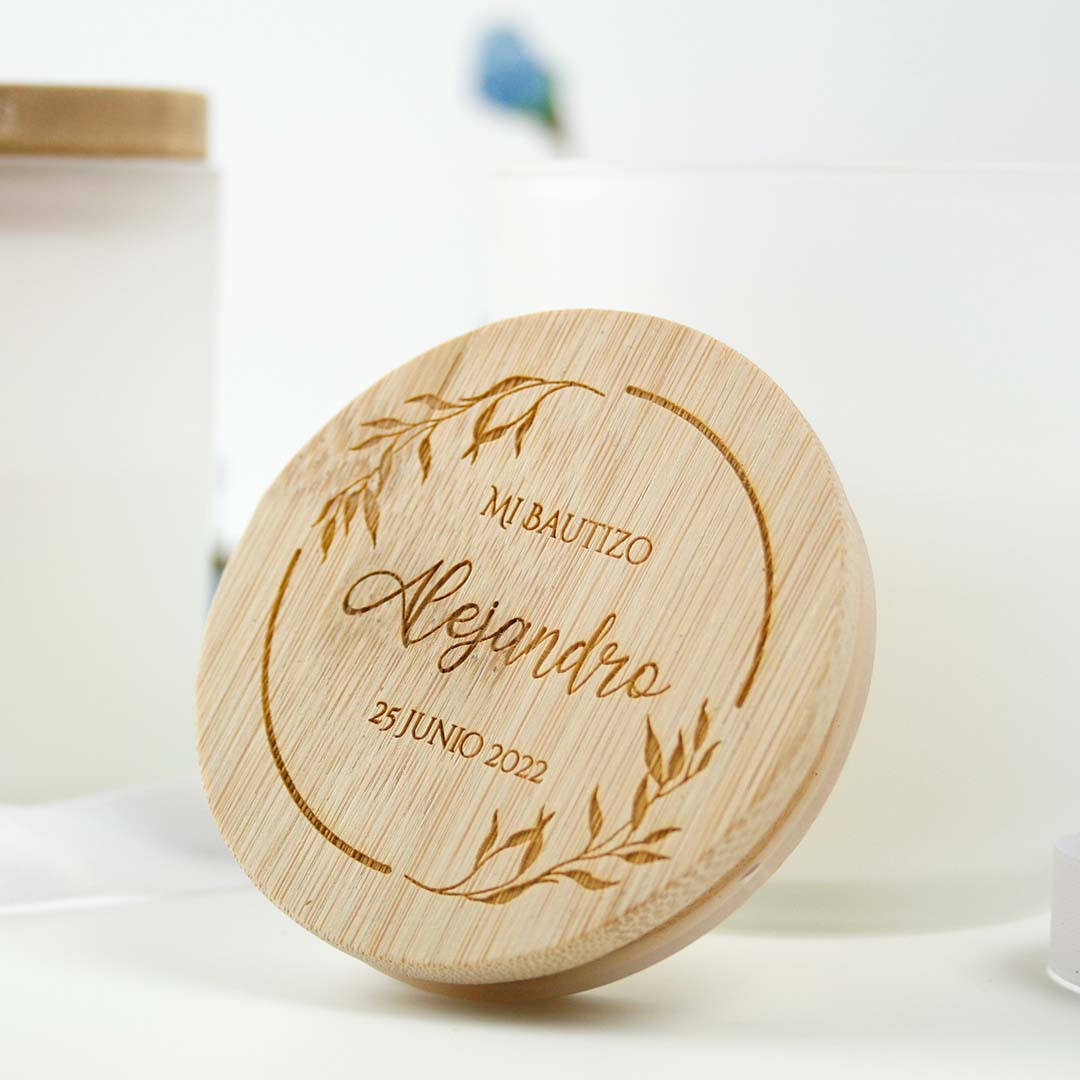 velas para bautizo con nombre como detalle para invitados