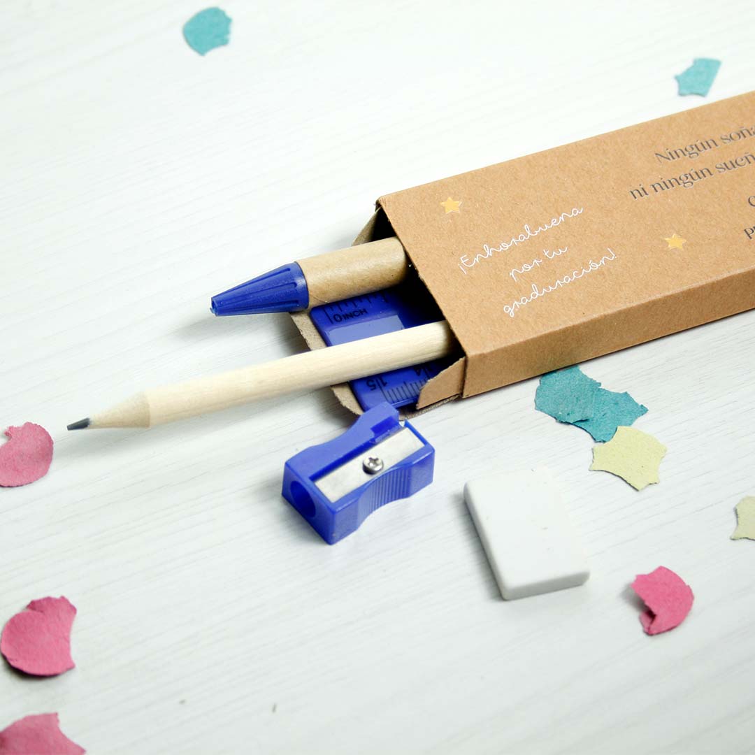 set de escritura personalizado para alumnos