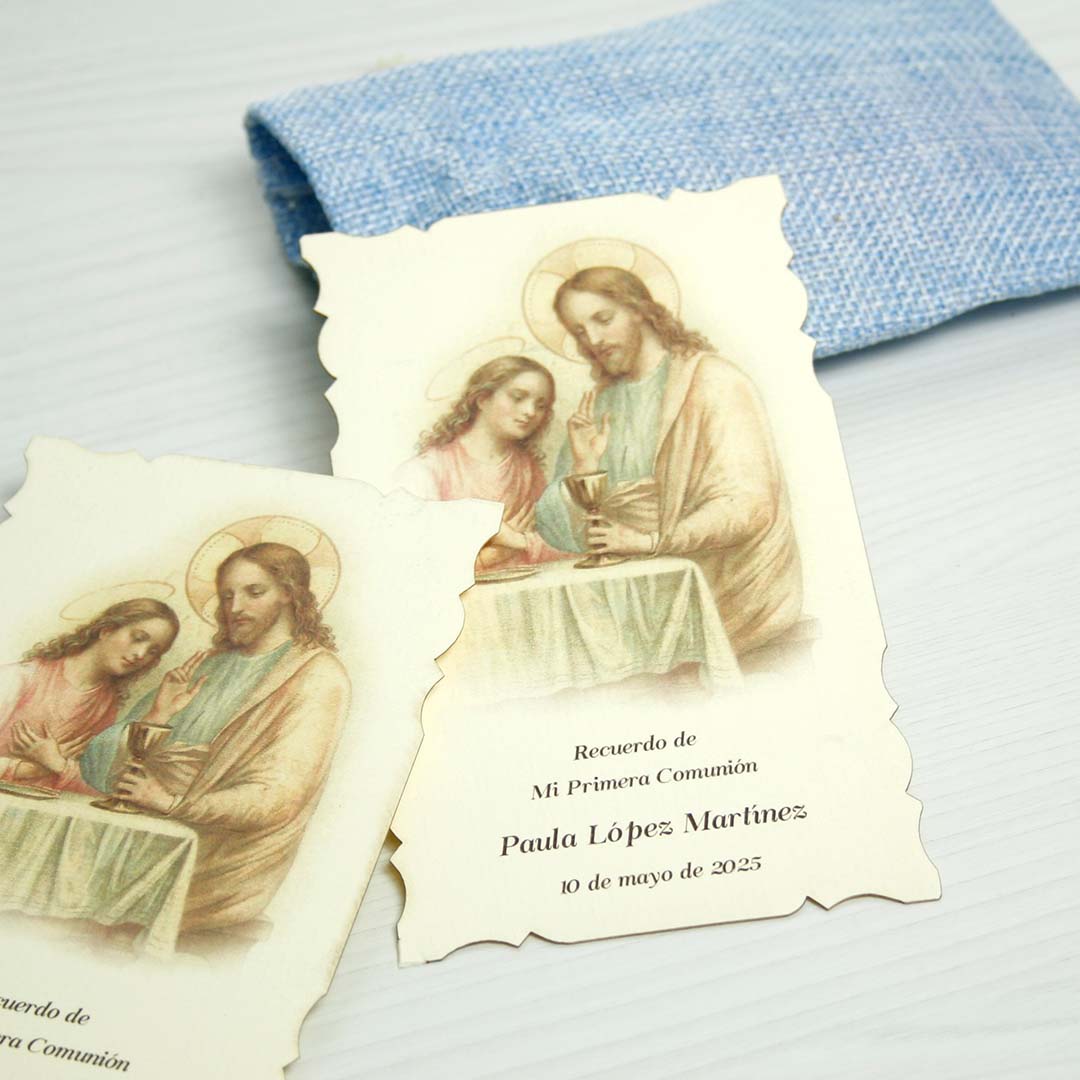 tarjeta de agradecimiento comunion personalizada