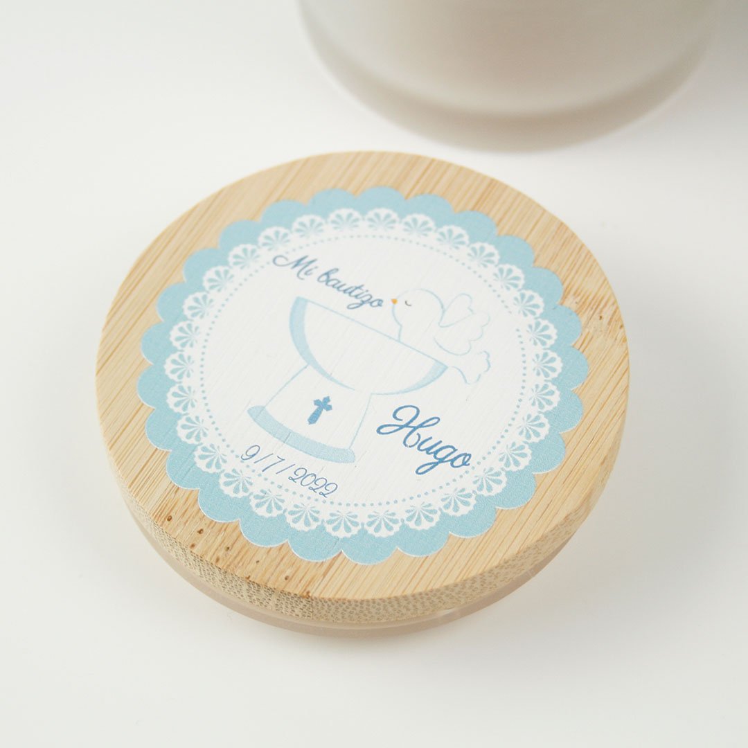 vela personalizada para regalar en bautizo
