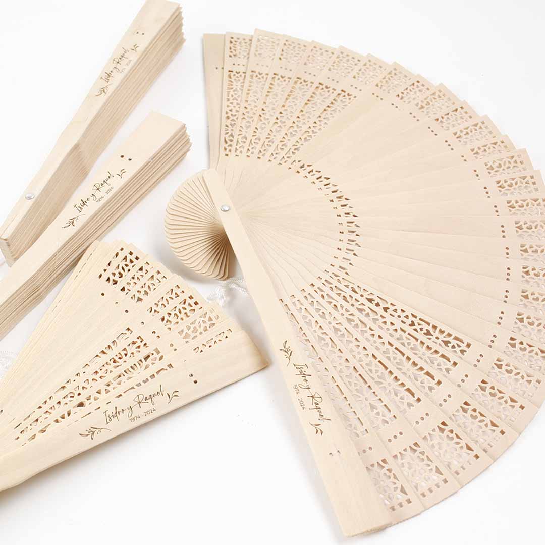 abanicos de madera