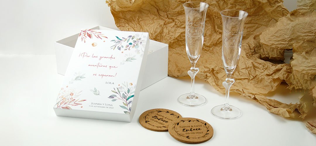 copas brindis novios personalizadas