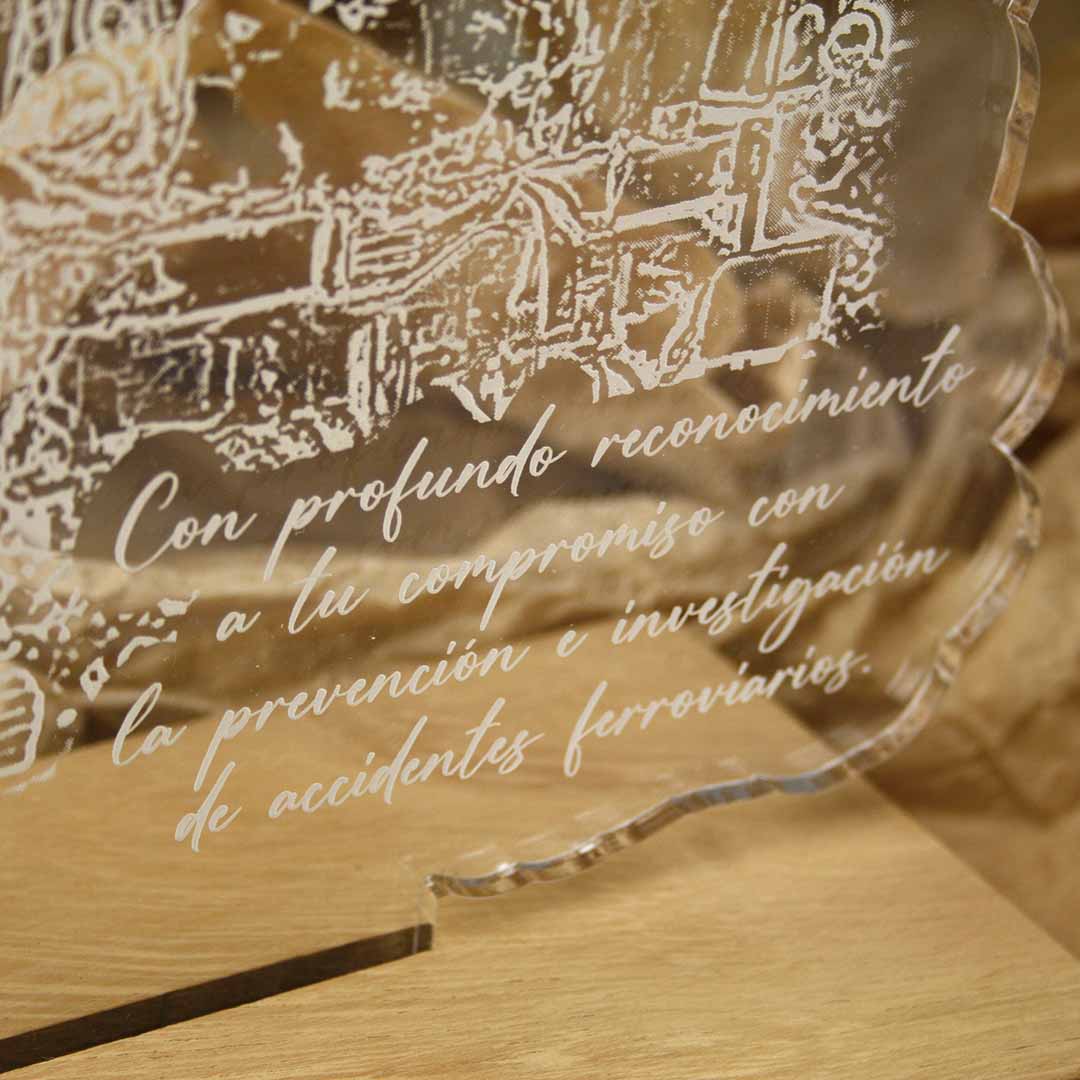 placa conmemorativa con foto personalizada jubilación