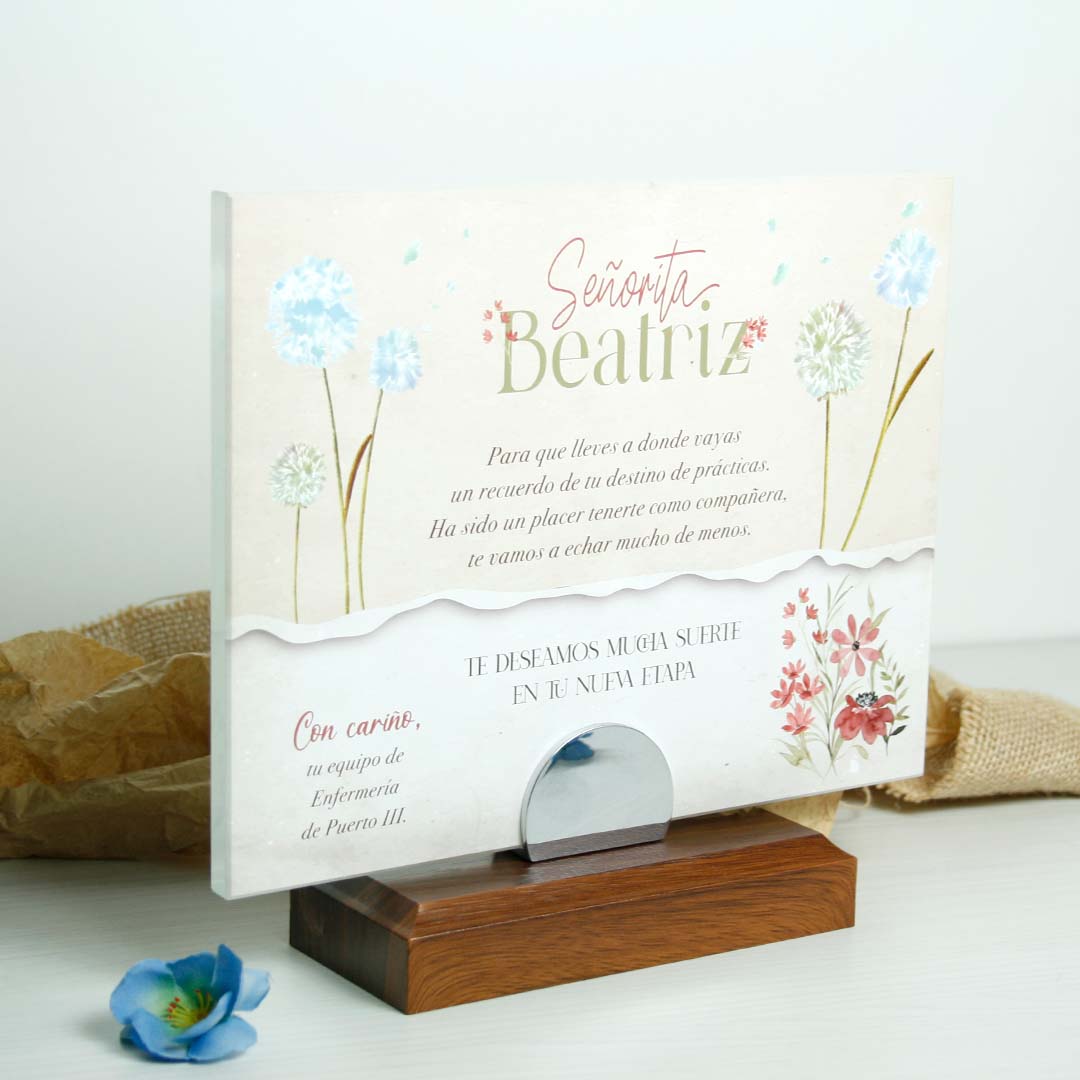 placa personalizada para regalar