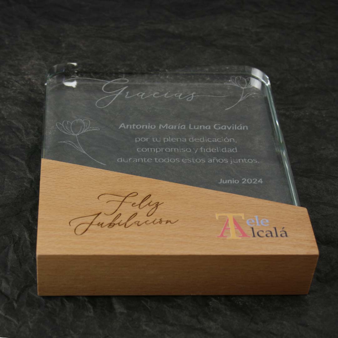 placa homenaje personalizada