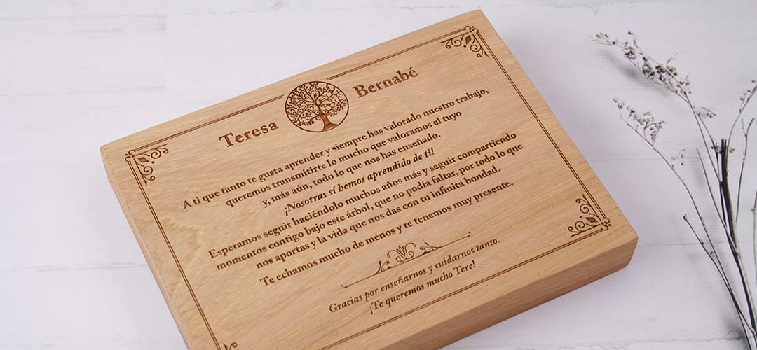 placa-madera-texto-06 taco de madera personalizado a láser con texto para grabar dedicatorias