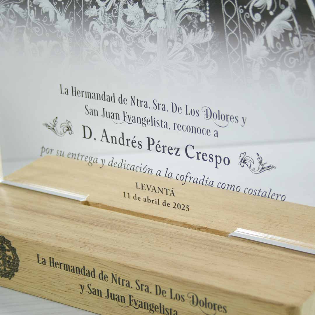 placa personalizada regalo cofrade
