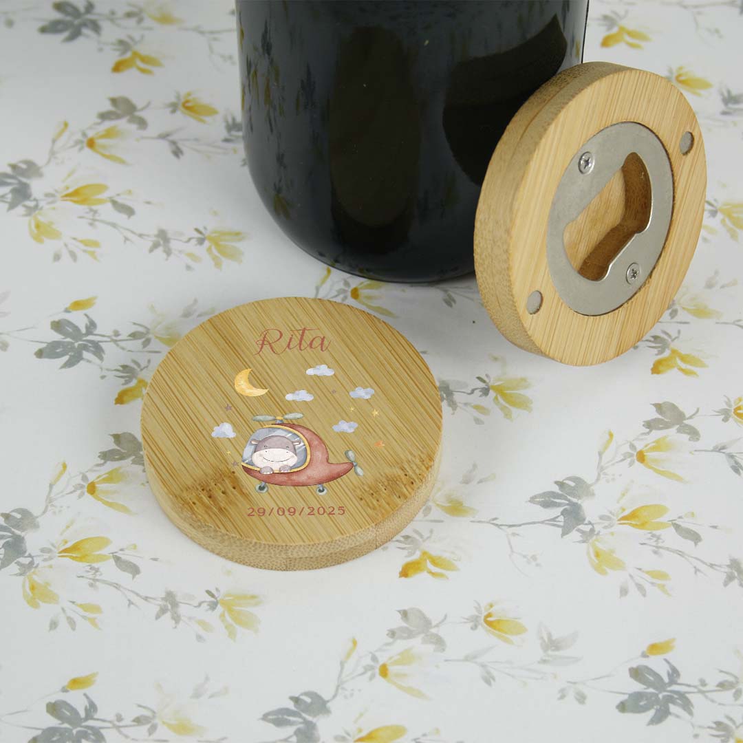 abridor madera regalo bautizo invitados