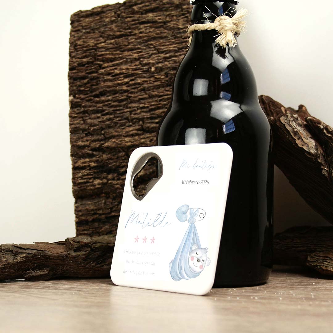 abridores de botellas personalizados regalo bautizo