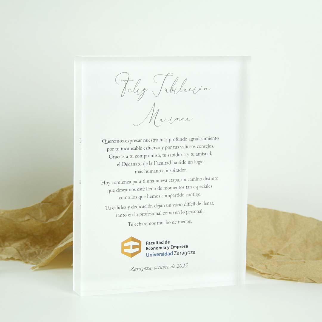 placa de metacrilato personalizada