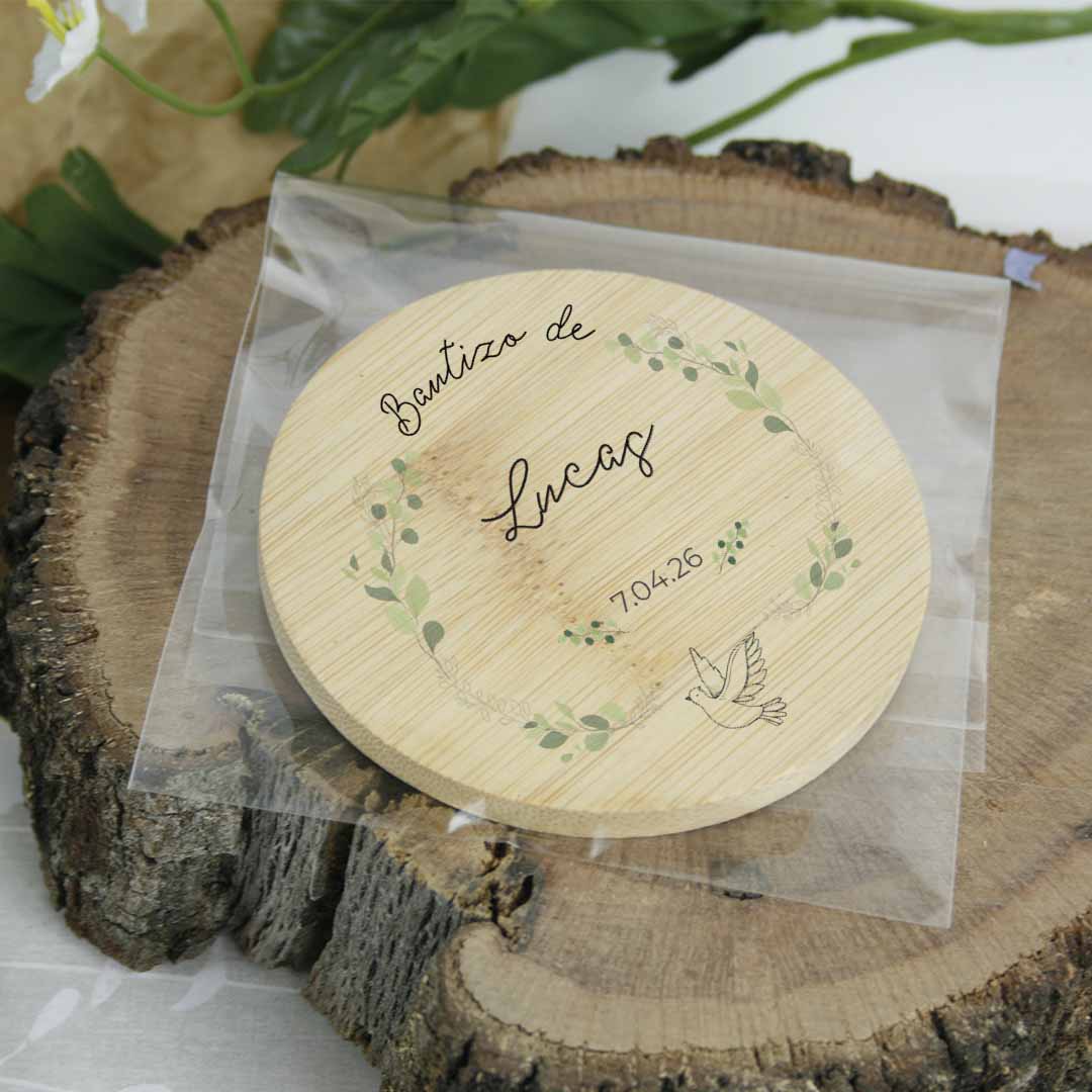 posavasos bambu personalizados