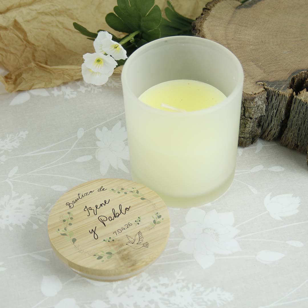 velas de bautizo con nombre decoradas
