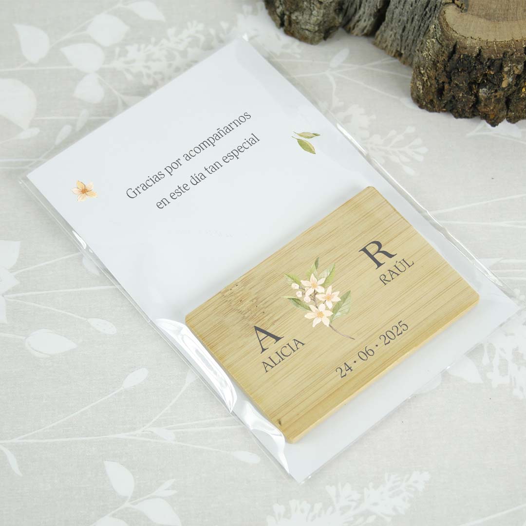 imanes boda personalizados madera