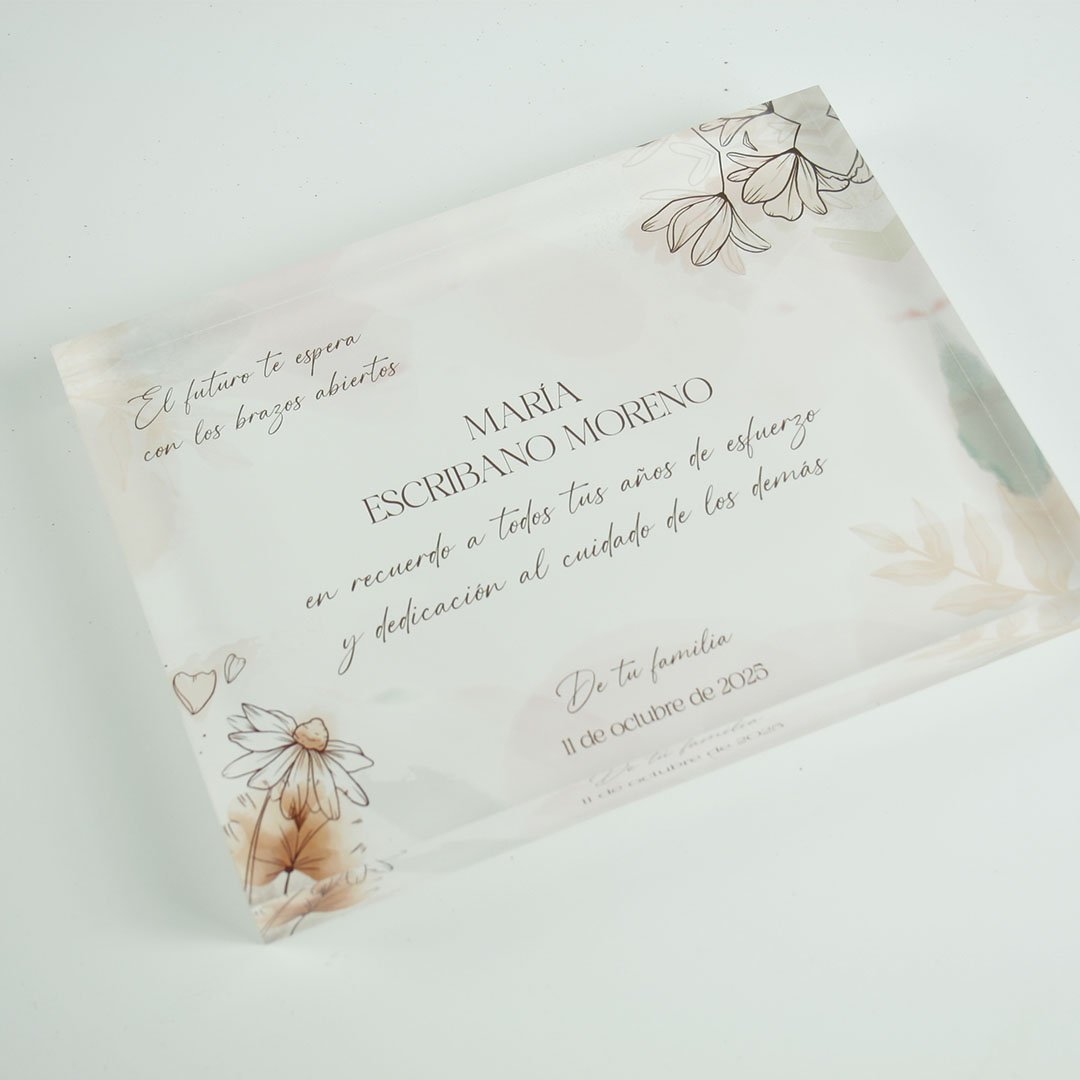 placa personalizada jubilación metacrilato