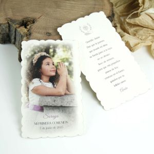 Estampas Primera Comunión modernas con foto