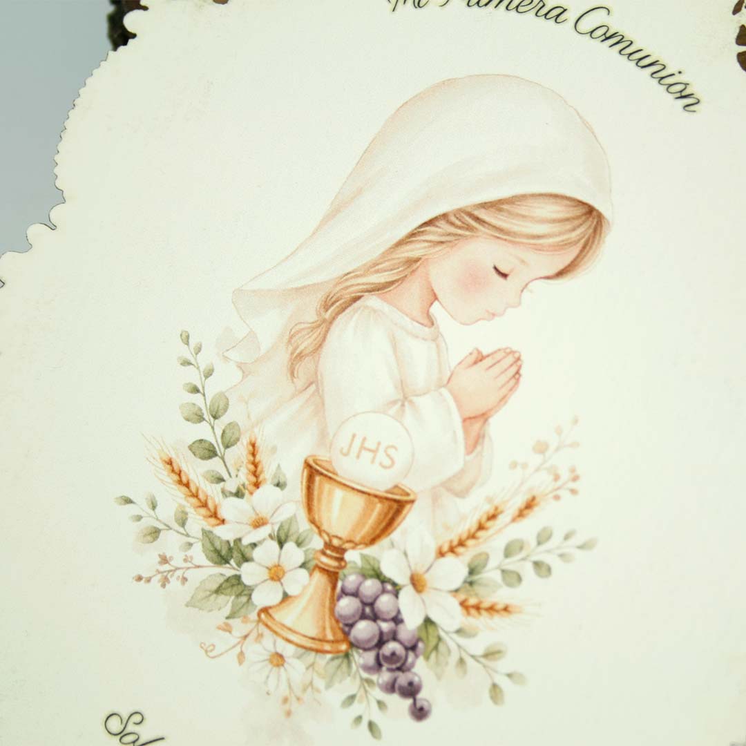 estampitas niña comunión personalizadas