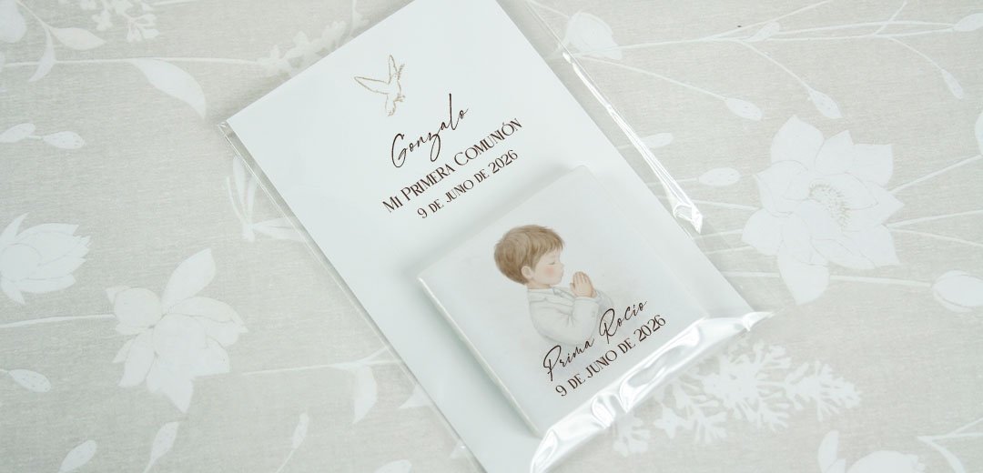 imán de nevera para comunión personalizado para niños