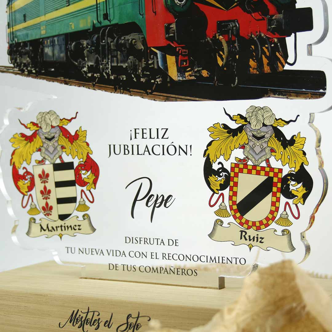 placa regalo jubilación con texto